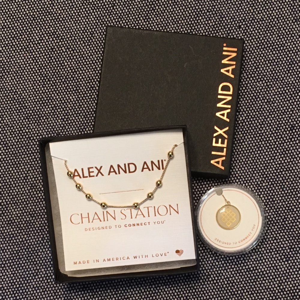 Alex and Ani chain station and charm